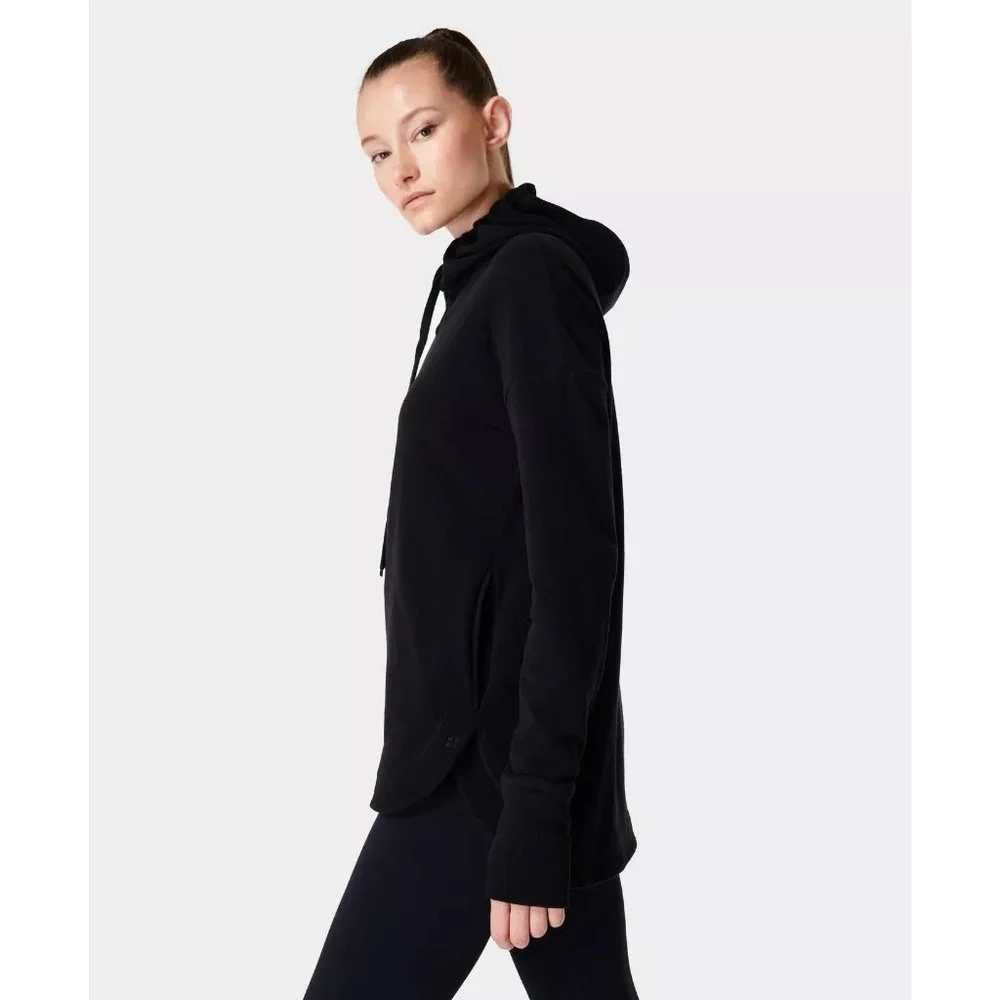 🆕 SWEATY BETTY Escape Luxe Hoodie Sweatshirt XX-Small Black - Picture 2 of 12
